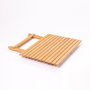 Hanah Home My004 Conjunto de Mesa y Sillas de Jardín de 5 Piezas en Madera de Haya Marrón